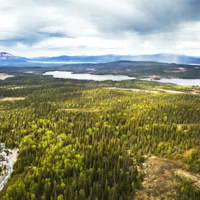 Flygfoto över jaktmarkerna